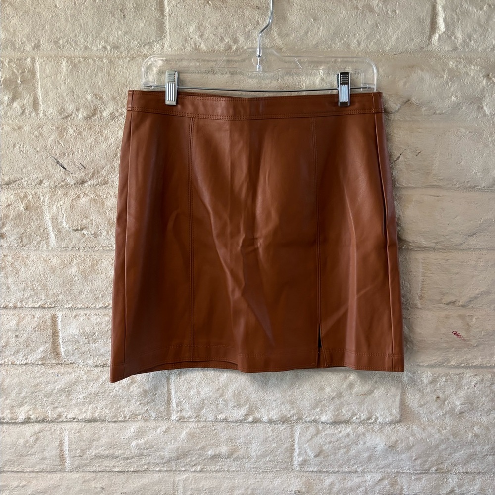 Shine Star Vegan Leather Skirt-NWT-Large